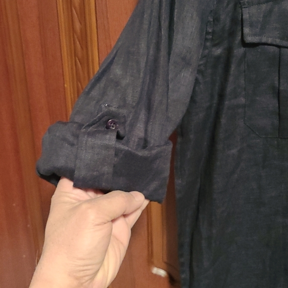 BRUNO New York Black 100% linen - Picture 3 of 4